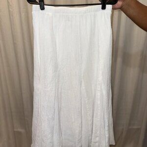 white flowy cotton skirt